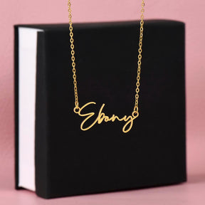 Personalized Name Plate Necklace in Gold or Silver