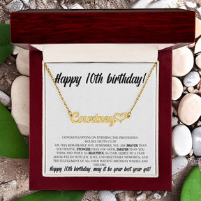 10th Birthday Custom Name Necklace