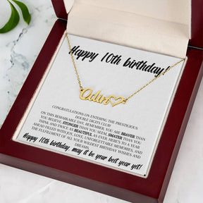 10th Birthday Custom Name Necklace