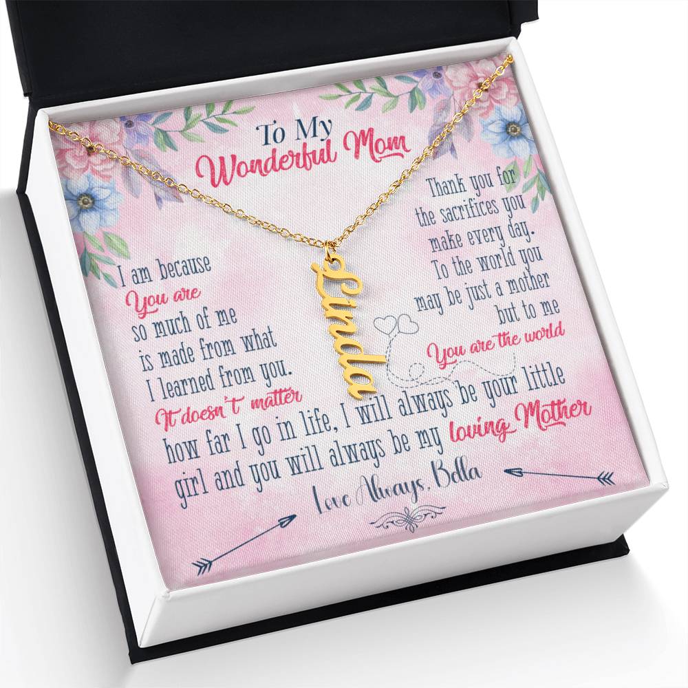 To My Mom Name Necklace - Gift For Mom