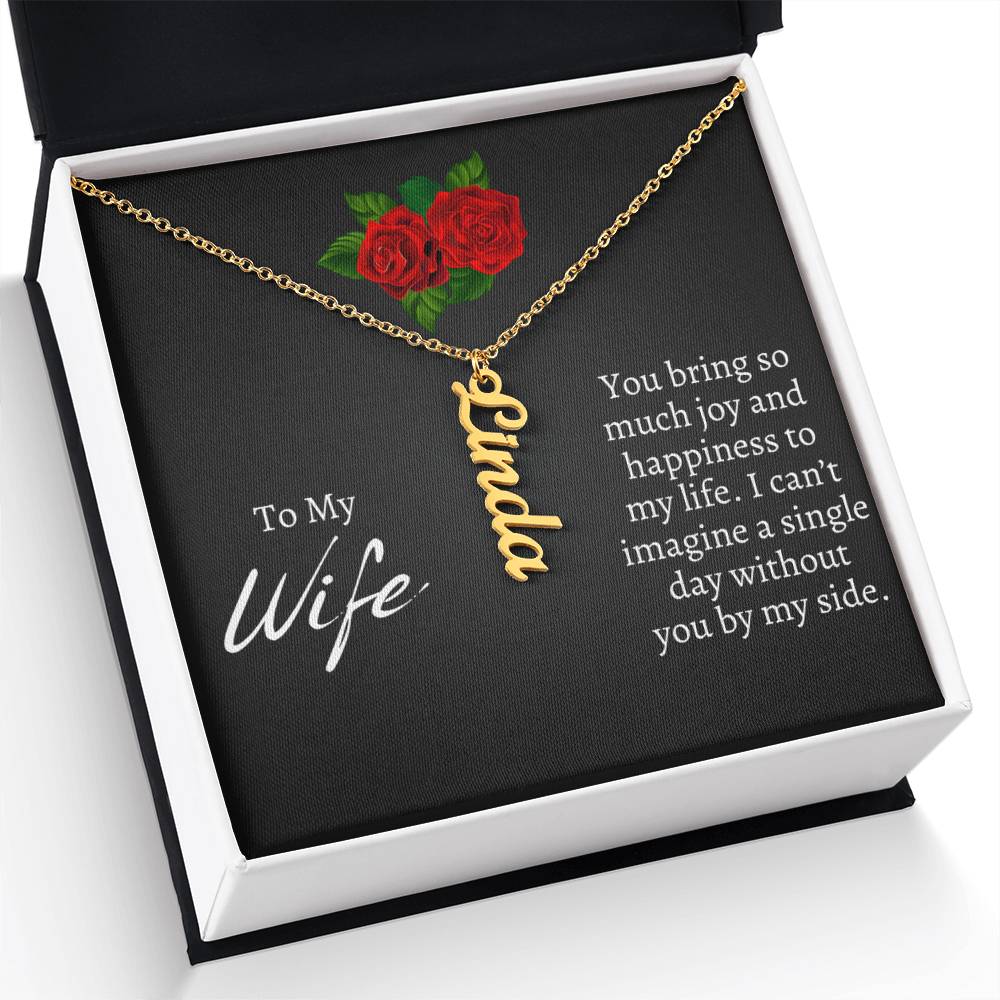To My Wife Name Plate Necklace - Gift From Husband