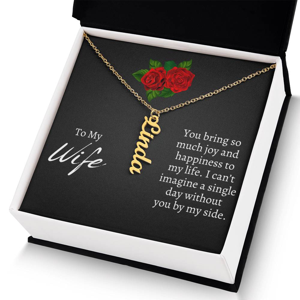 To My Wife Name Plate Necklace - Gift From Husband