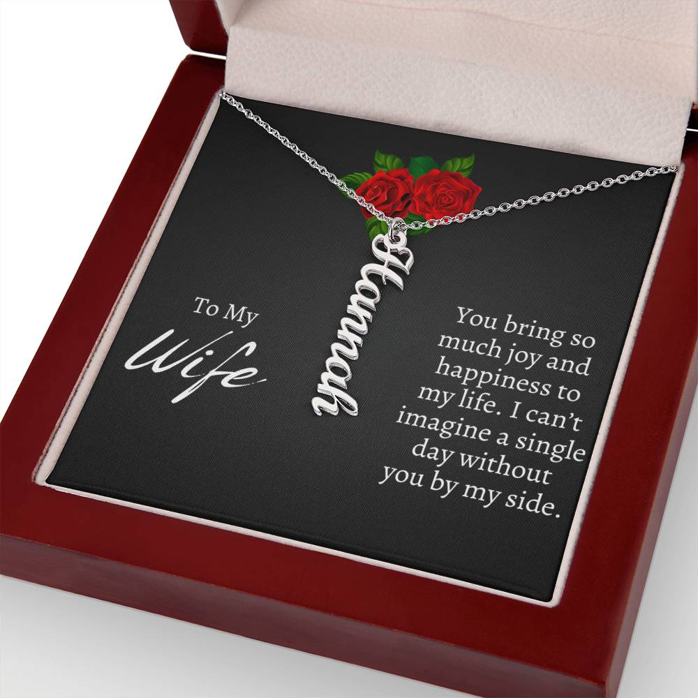 To My Wife Name Plate Necklace - Gift From Husband