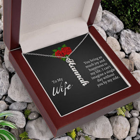 To My Wife Name Plate Necklace - Gift From Husband