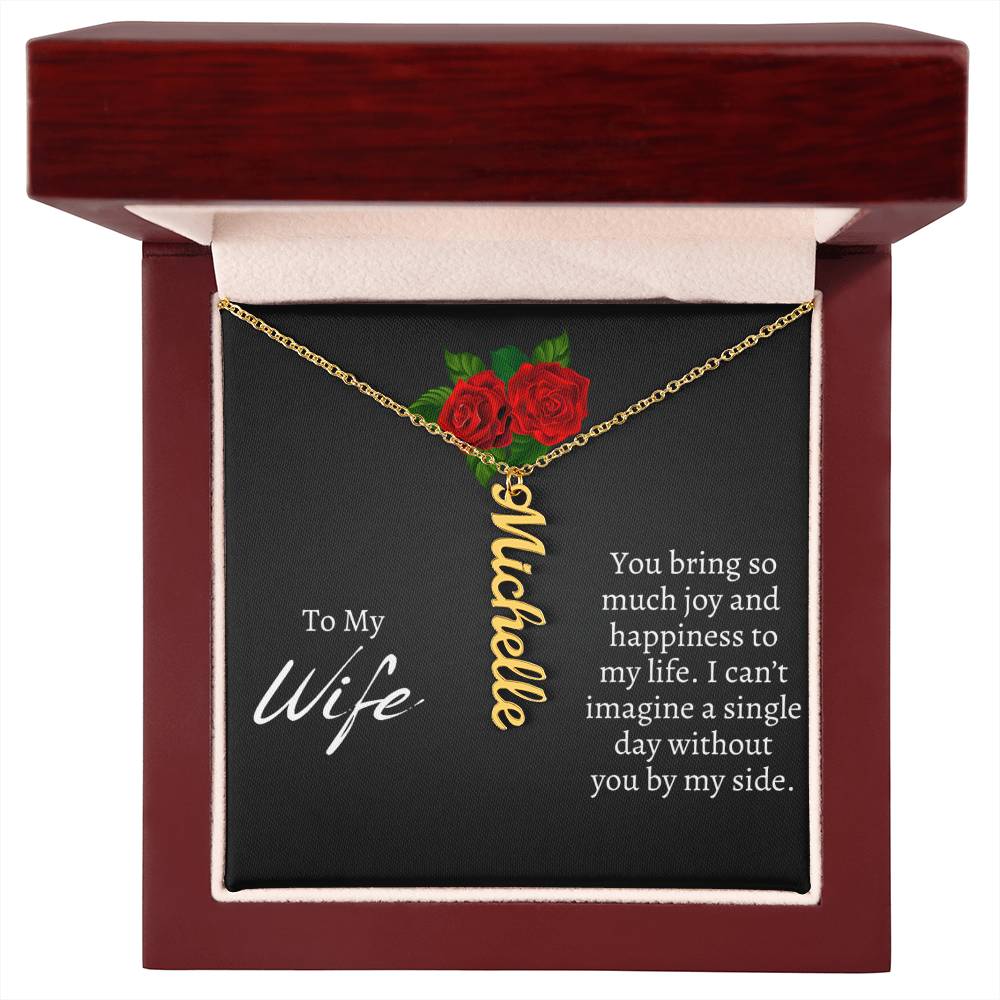 To My Wife Name Plate Necklace - Gift From Husband