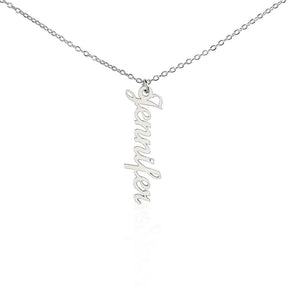 Personalized Vertical Name Necklace Gift for Her - Personalized Jewelry