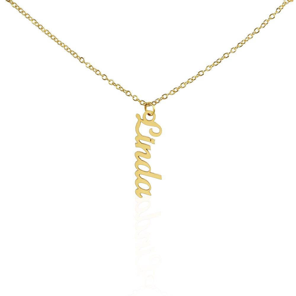 Personalized Vertical Name Necklace Gift for Her - Personalized Jewelry
