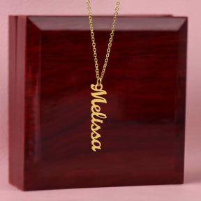 Personalized Vertical Name Necklace Gift for Her - Personalized Jewelry