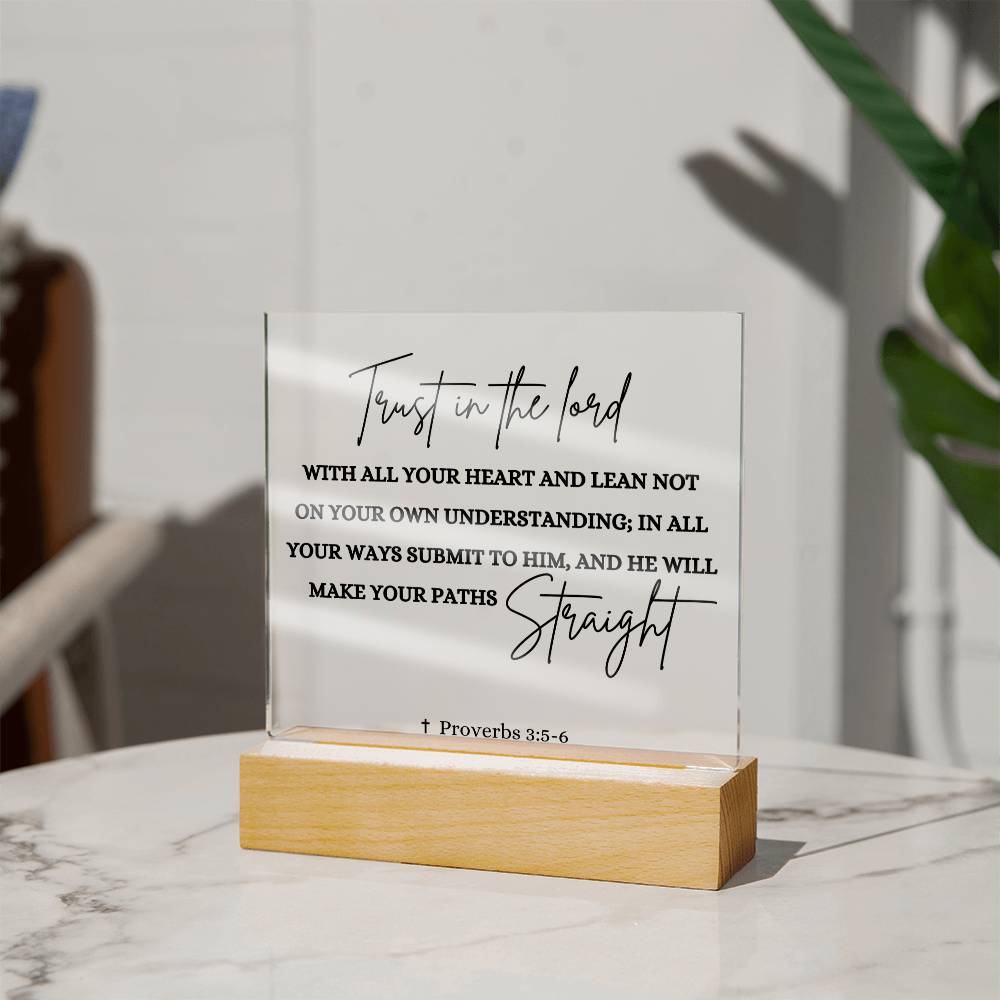 Trust In The Lord Plaque