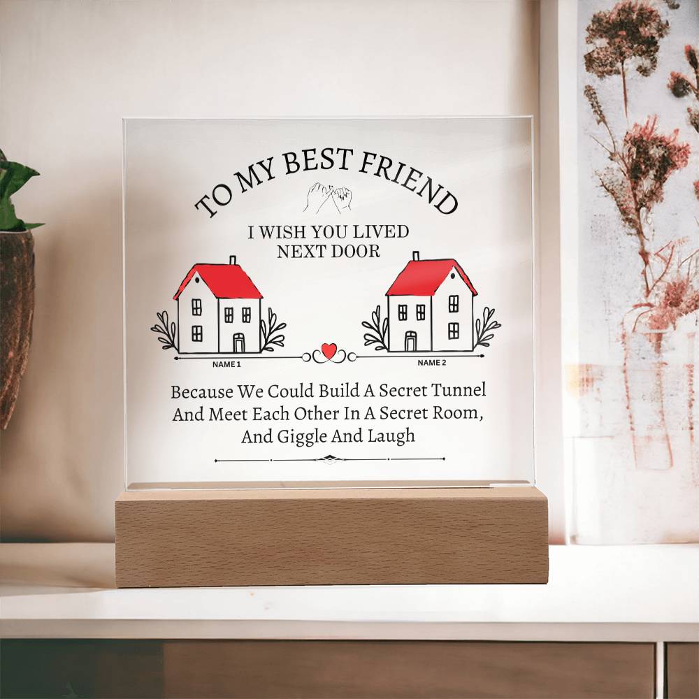 Close at Heart, Miles Apart: LED Acrylic Plaques for Your Best Friend