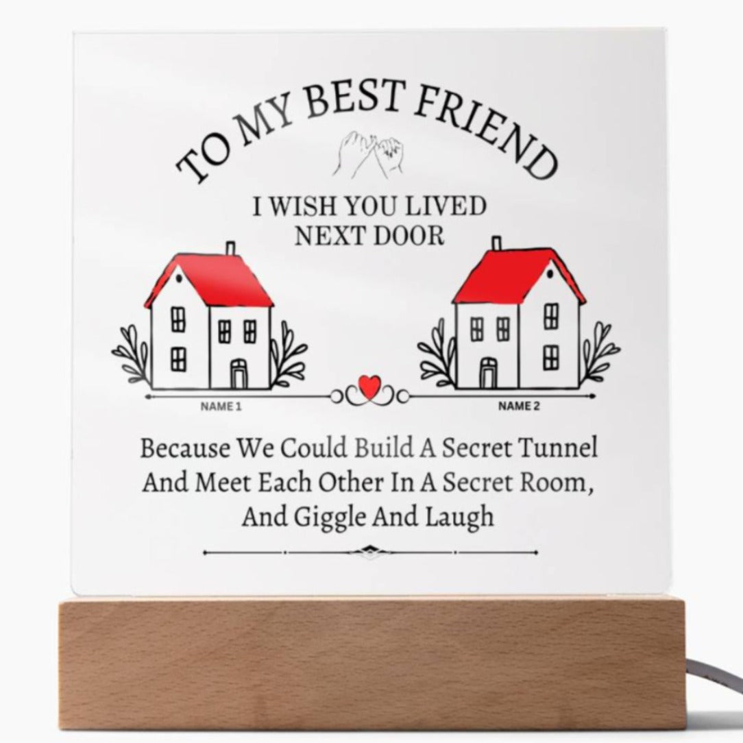 Close at Heart, Miles Apart: LED Acrylic Plaques for Your Best Friend