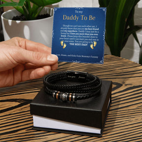 Men's Daddy To Be Gift From Bump Bracelet