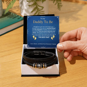 Men's Daddy To Be Gift From Bump Bracelet