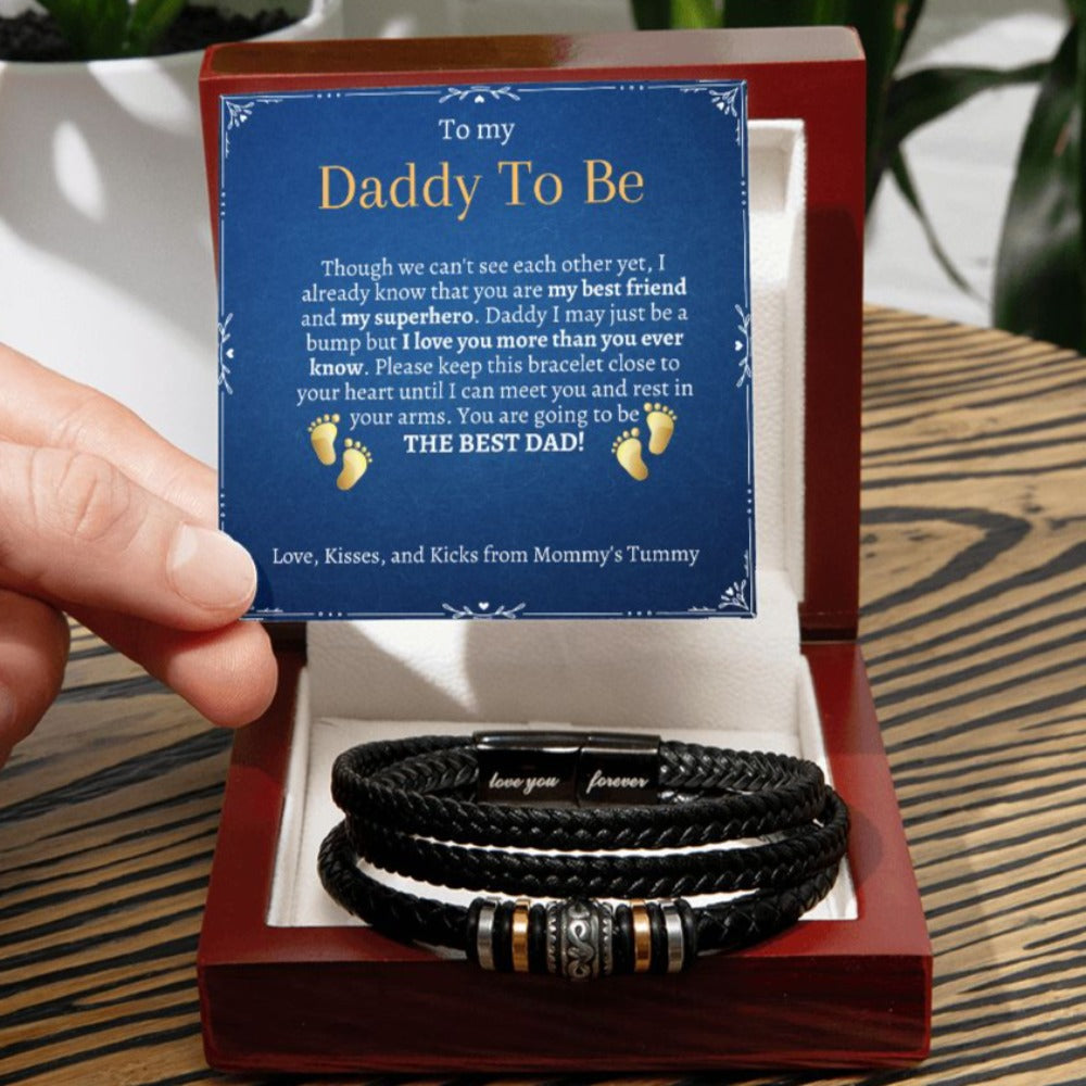 Men's Daddy To Be Gift From Bump Bracelet