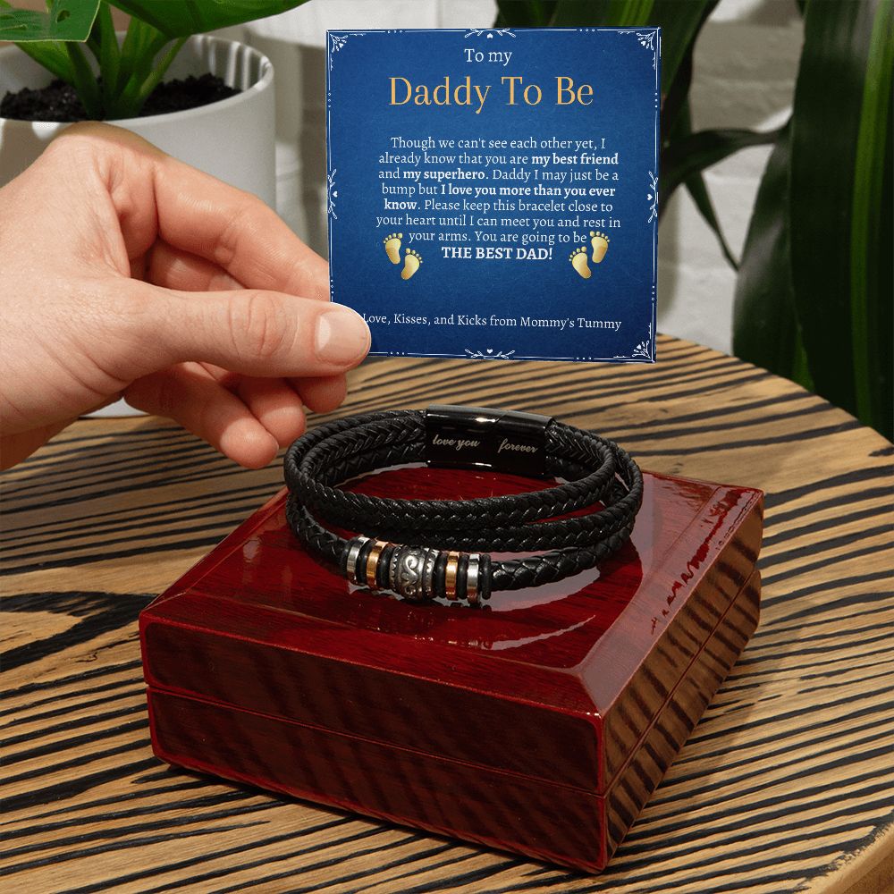 Men's Daddy To Be Gift From Bump Bracelet