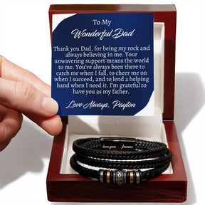 Gift For Dad - Men's Love You Forever Bracelet