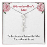 A Grandmothers Love: Personalized Name Necklace For Grandma