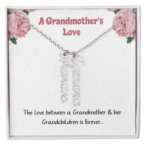 A Grandmothers Love: Personalized Name Necklace For Grandma