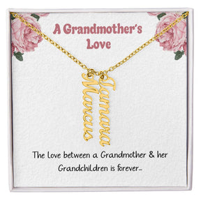 A Grandmothers Love: Personalized Name Necklace For Grandma