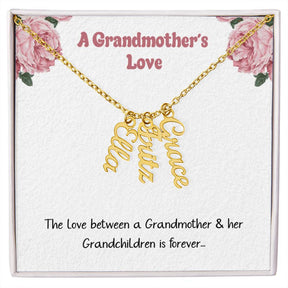 A Grandmothers Love: Personalized Name Necklace For Grandma