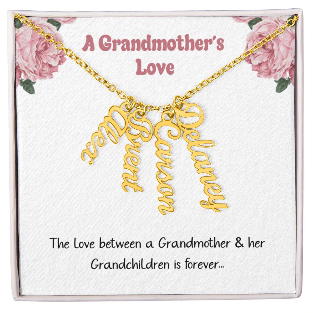 A Grandmothers Love: Personalized Name Necklace For Grandma