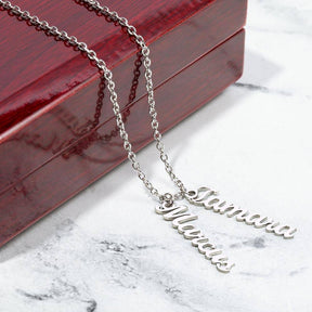 Couples Name Necklace: Gift For Wife or Girlfriend