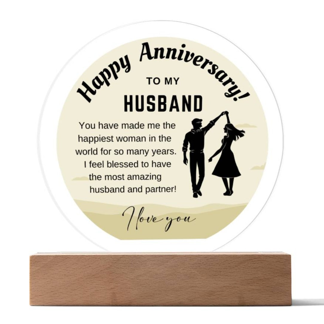 Blessed Love: Anniversary LED Acrylic Plaques for Your Husband