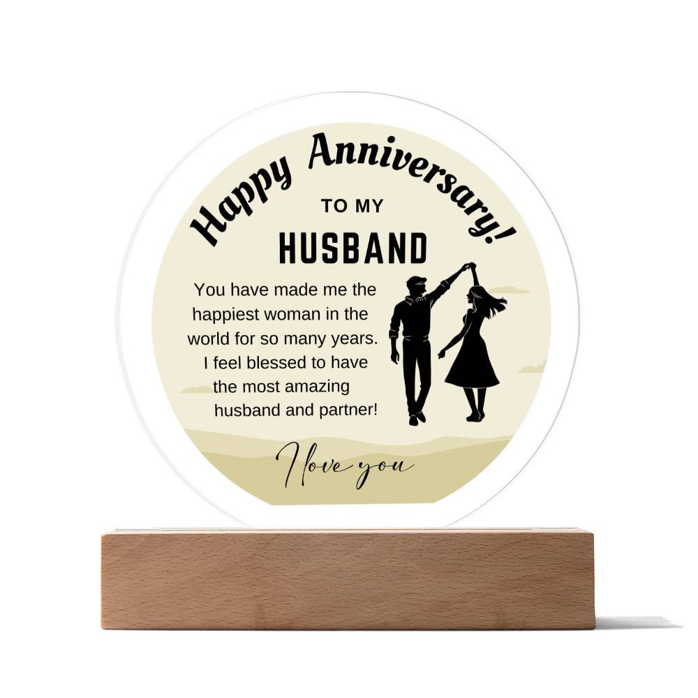 Blessed Love: Anniversary LED Acrylic Plaques for Your Husband