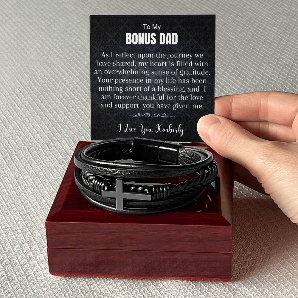 Bonus Dad Bracelet – Gift For Step Dad