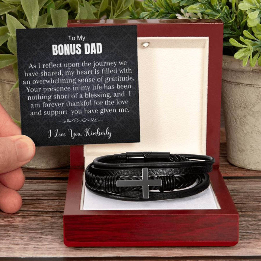 Bonus Dad Bracelet – Gift For Step Dad