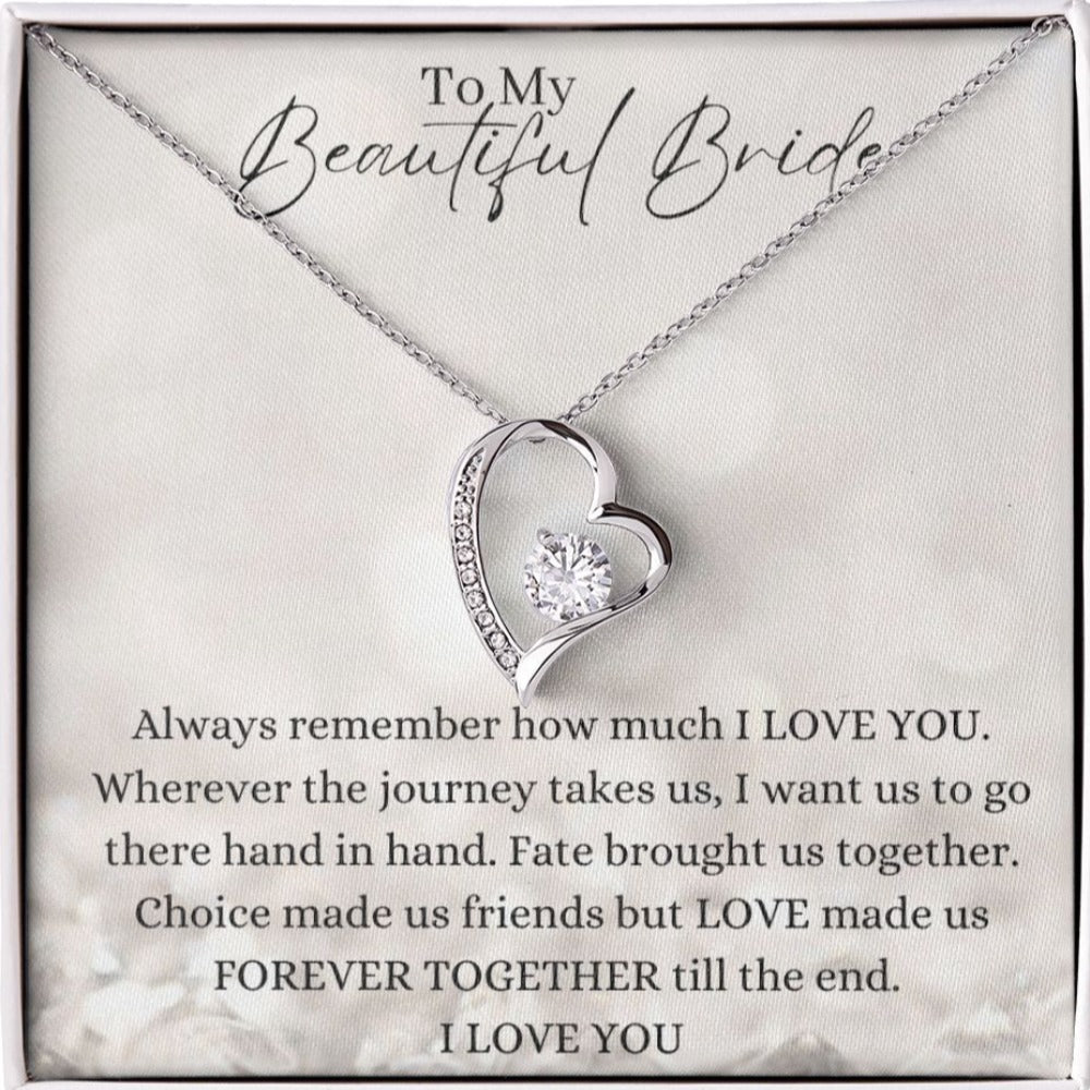 Heart Forever Love Necklace - To Bride From Groom