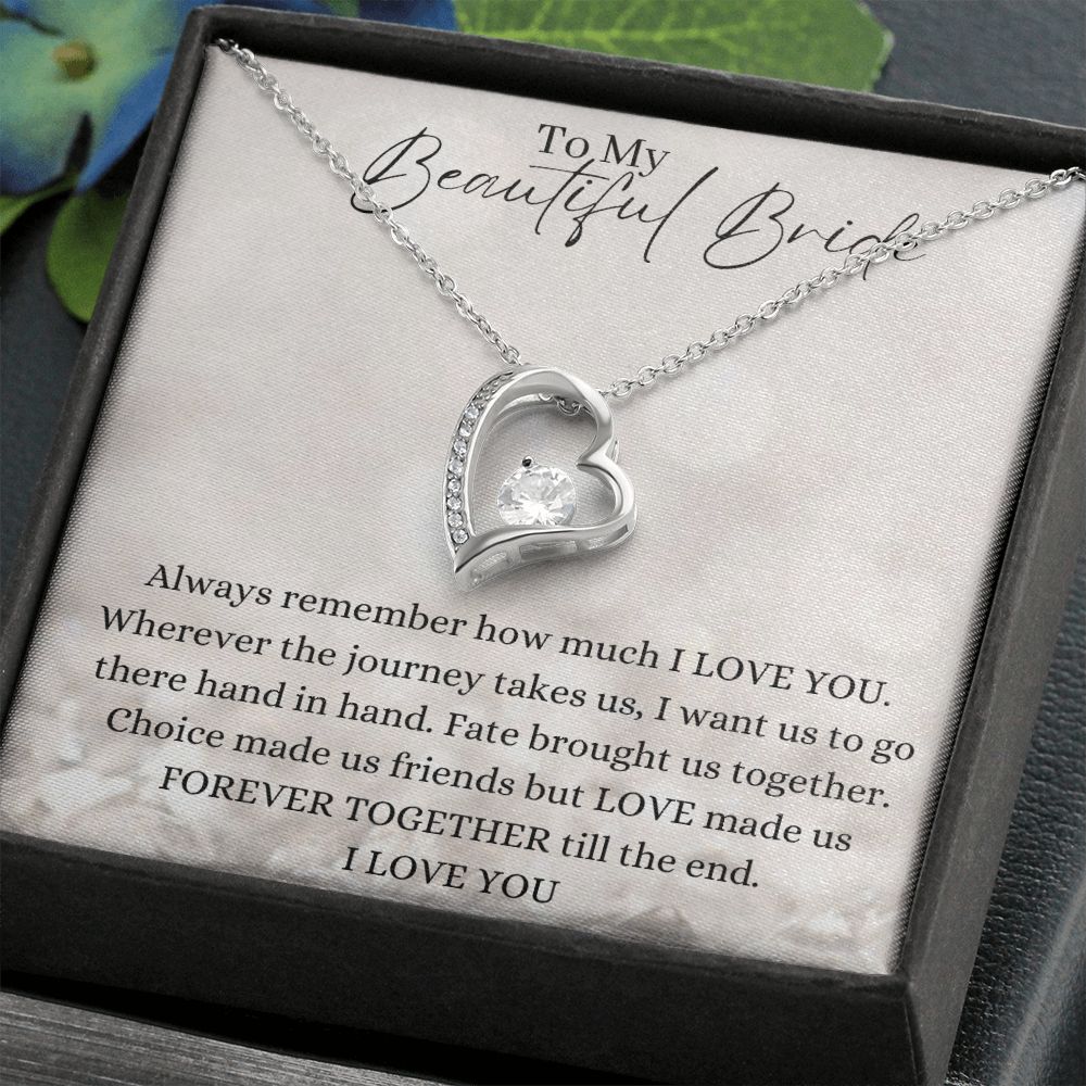 Heart Forever Love Necklace - To Bride From Groom