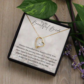 Heart Forever Love Necklace - To Bride From Groom