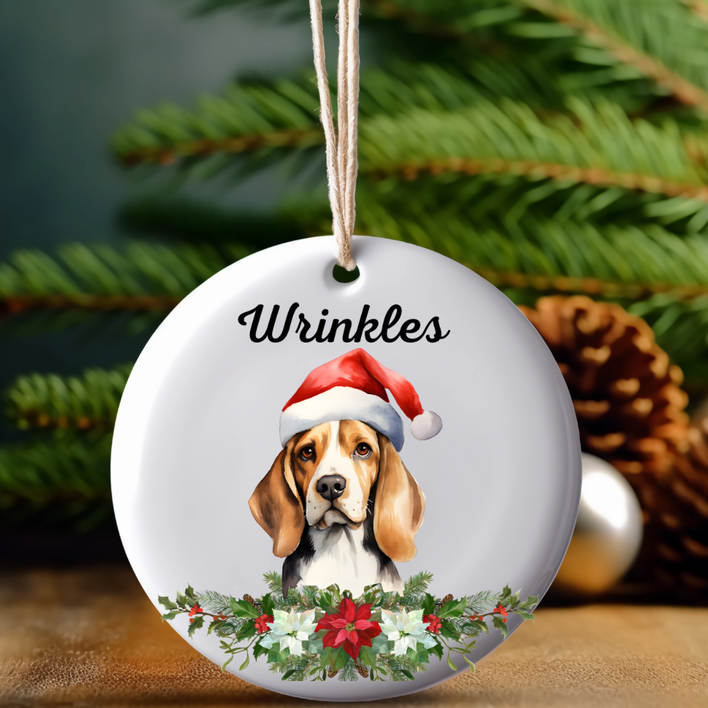 Personalized Dog Breed Ornament With Name - Dog Lover Gift