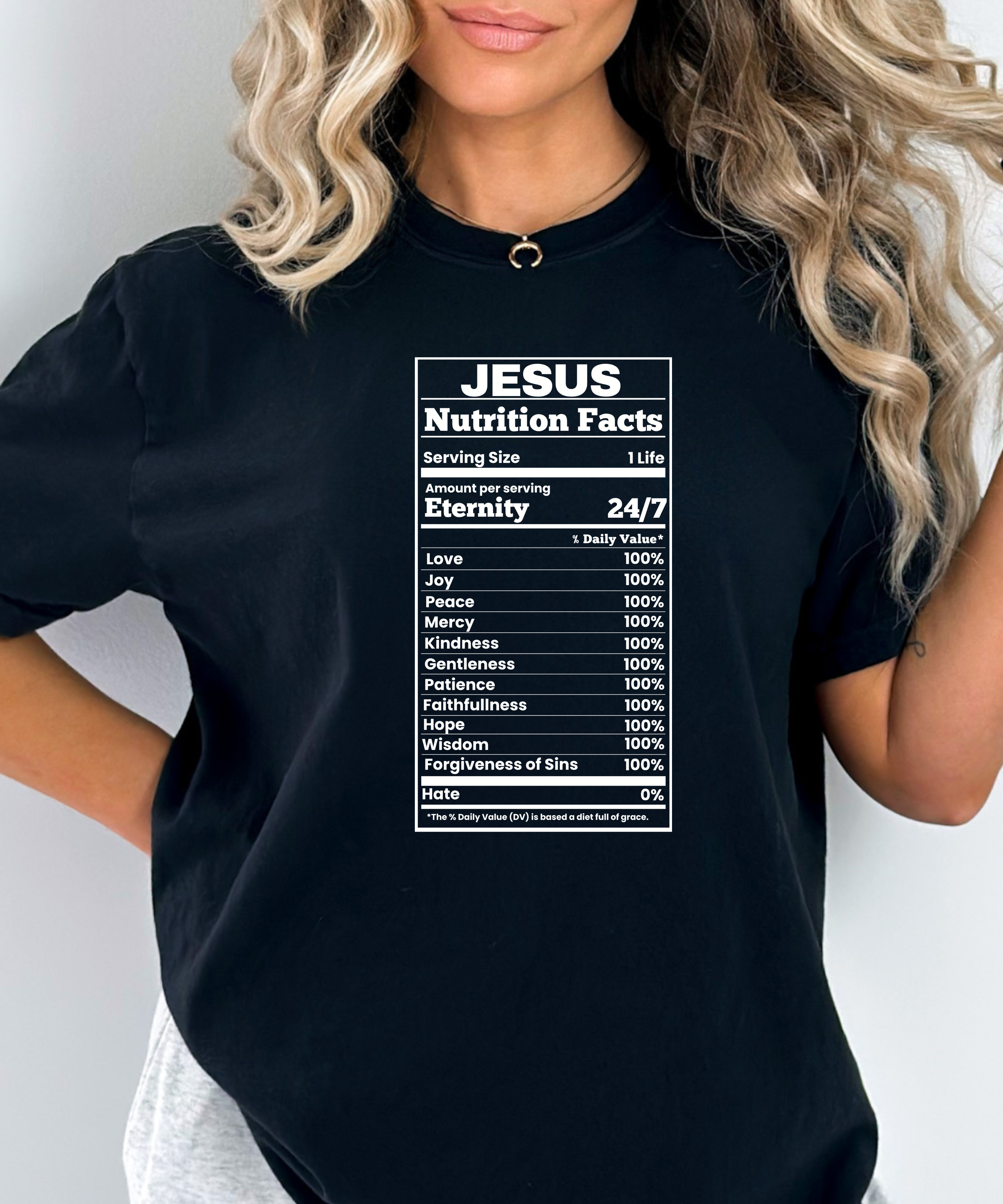 Nutrition Facts Jesus Shirt - Christian Apparel