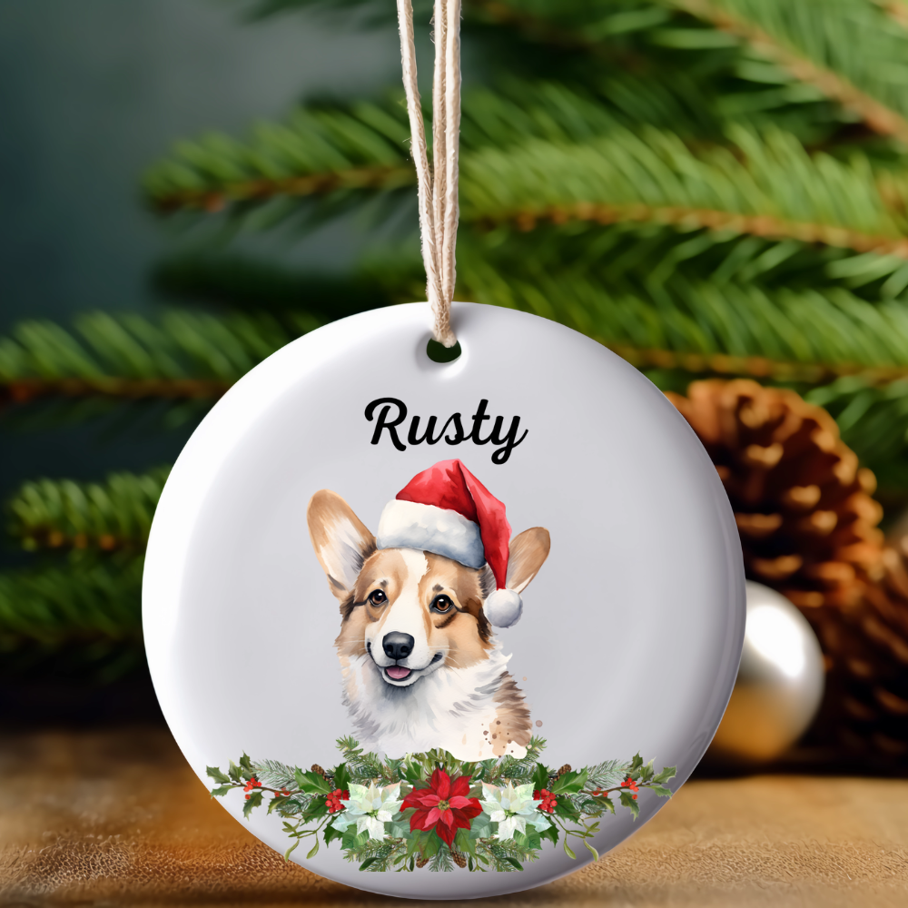 Personalized Dog Breed Ornament With Name - Dog Lover Gift