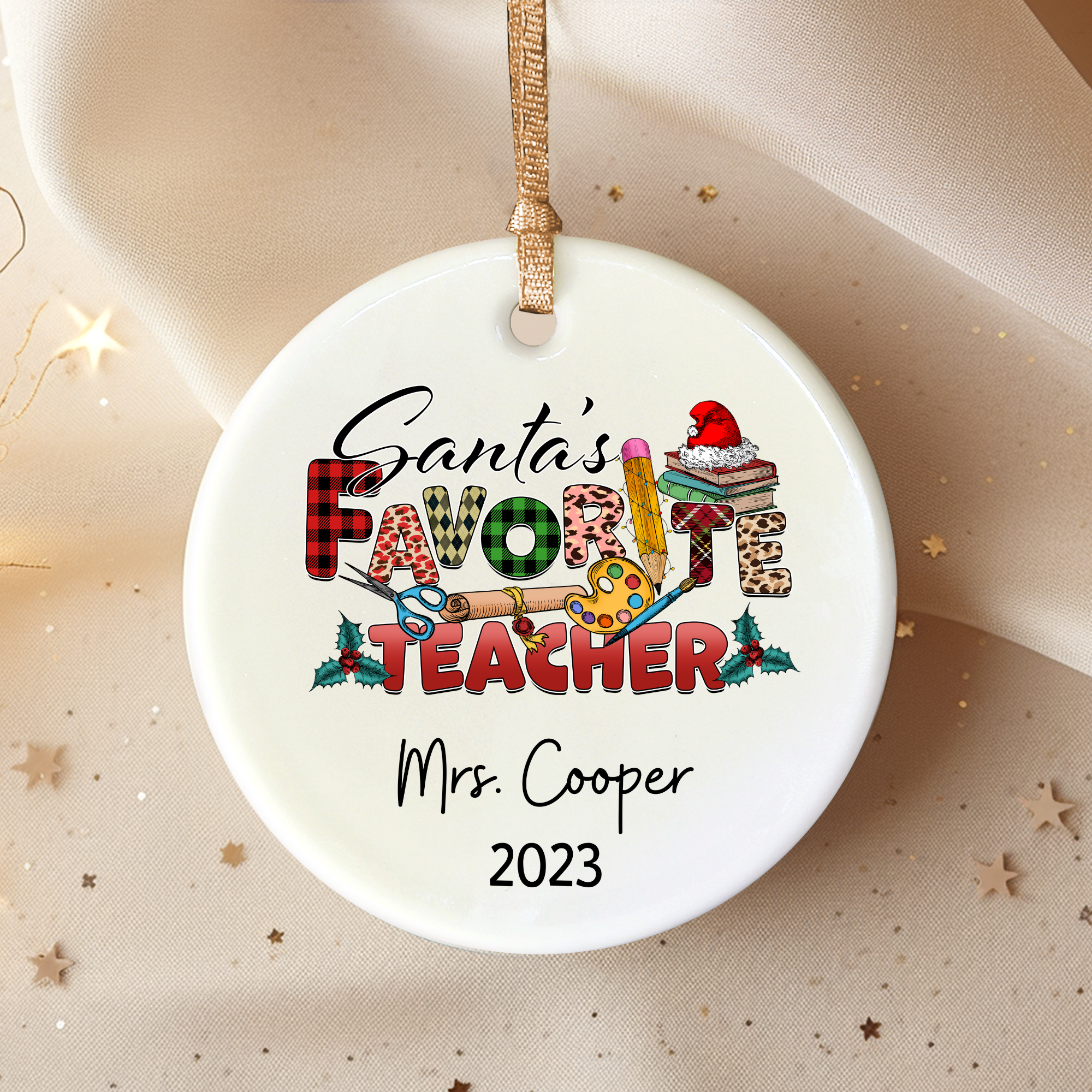 Teacher Ornament - Personalized Teacher Appreciation Gift