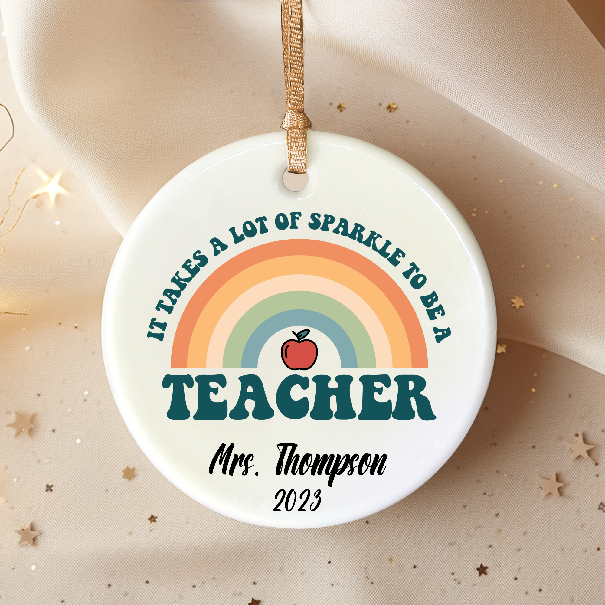 Teacher Ornament - Personalized Teacher Appreciation Gift