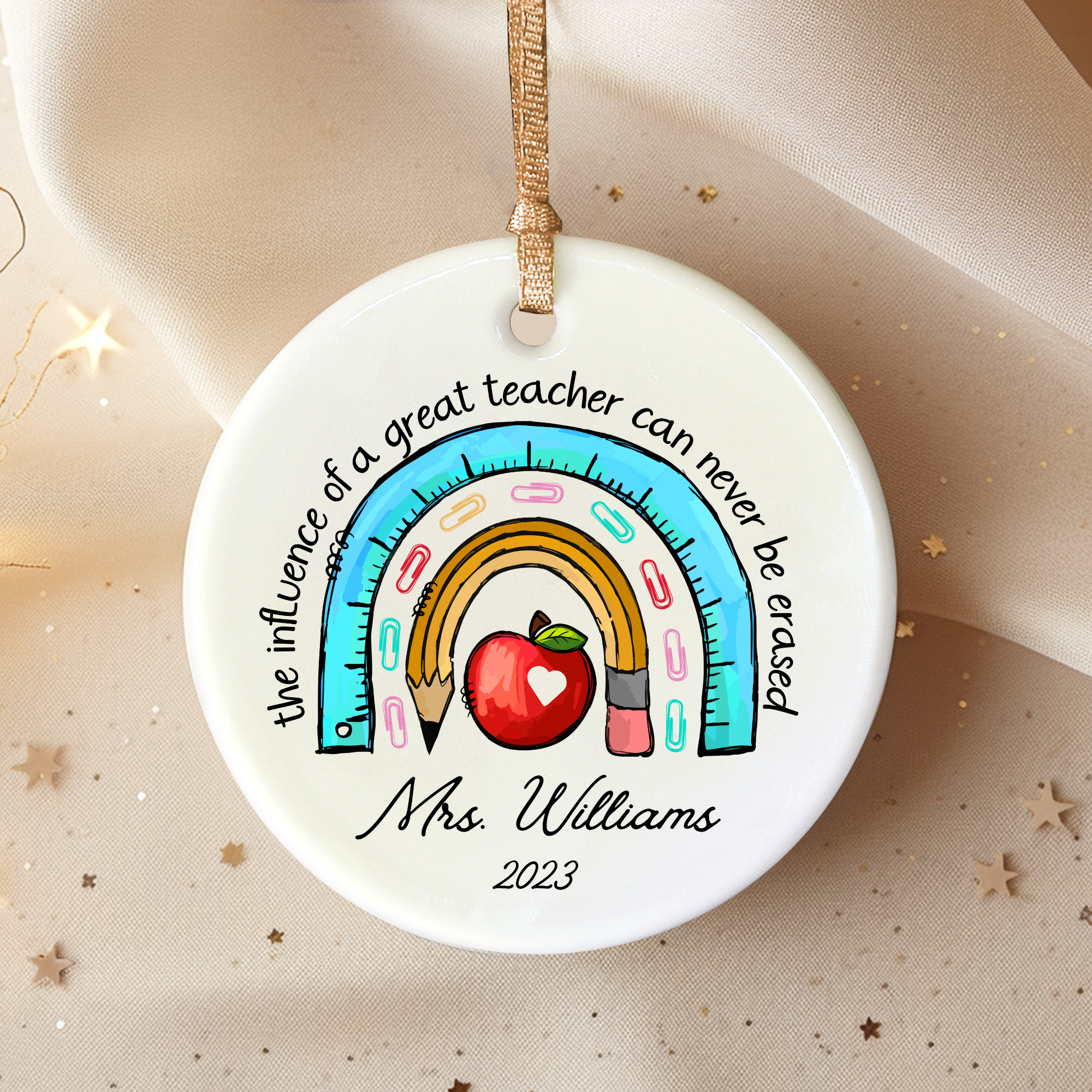 Teacher Ornament - Personalized Teacher Appreciation Gift