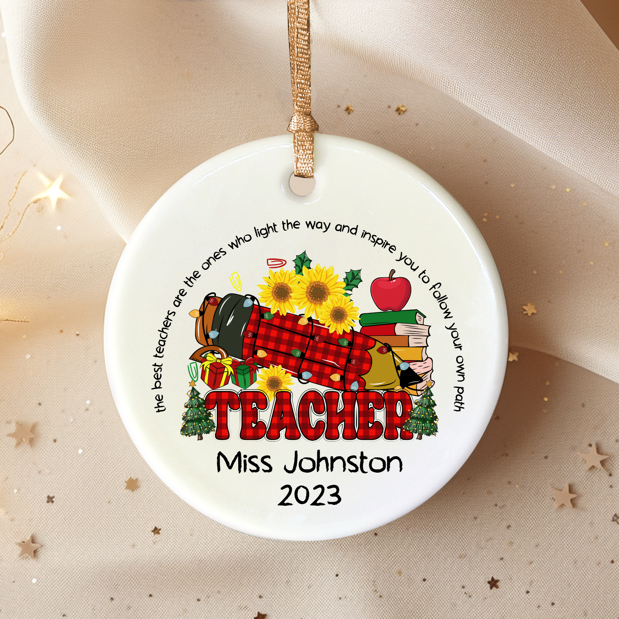 Teacher Ornament - Personalized Teacher Appreciation Gift