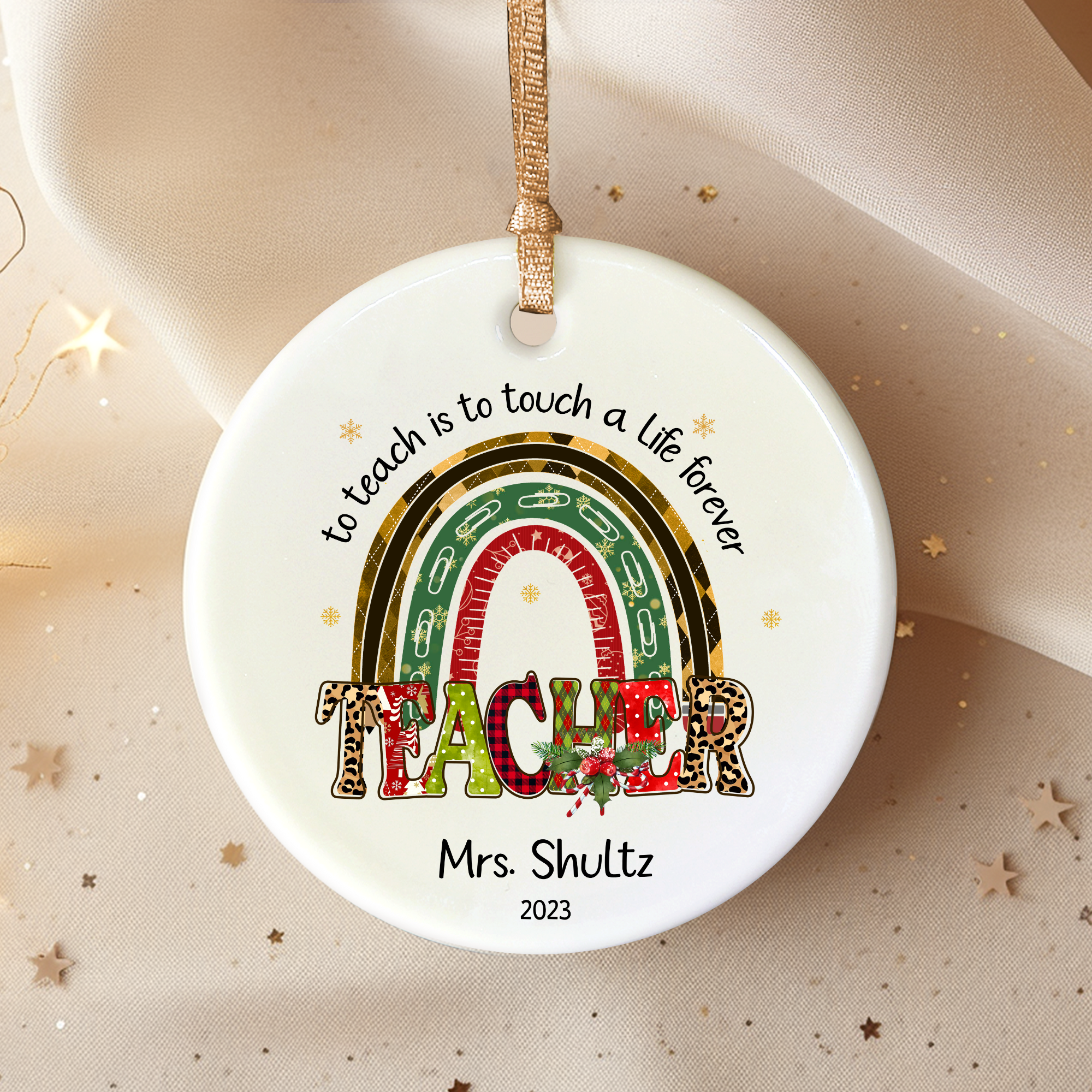 Teacher Ornament - Personalized Teacher Appreciation Gift