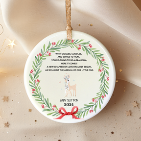 Pregnancy Announcement Ornament - Promoted To Grandma