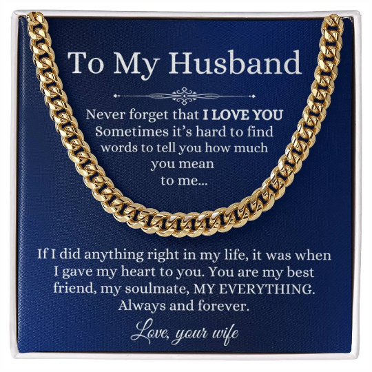 Cuban Link Chain Gift For Husband