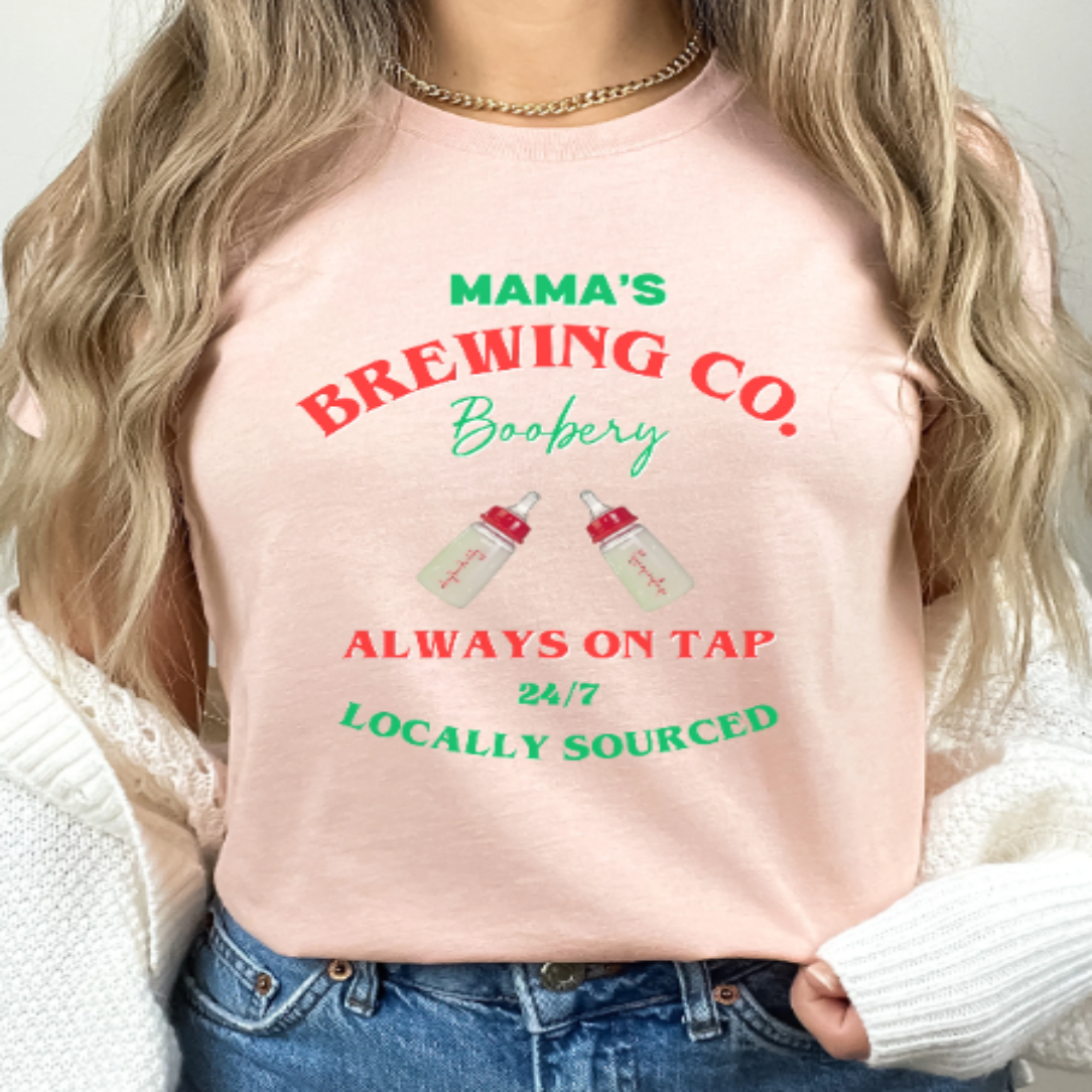 Christmas Breastfeeding Brewery Shirt - New Mom Tee