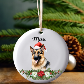 Personalized Dog Breed Ornament With Name - Dog Lover Gift