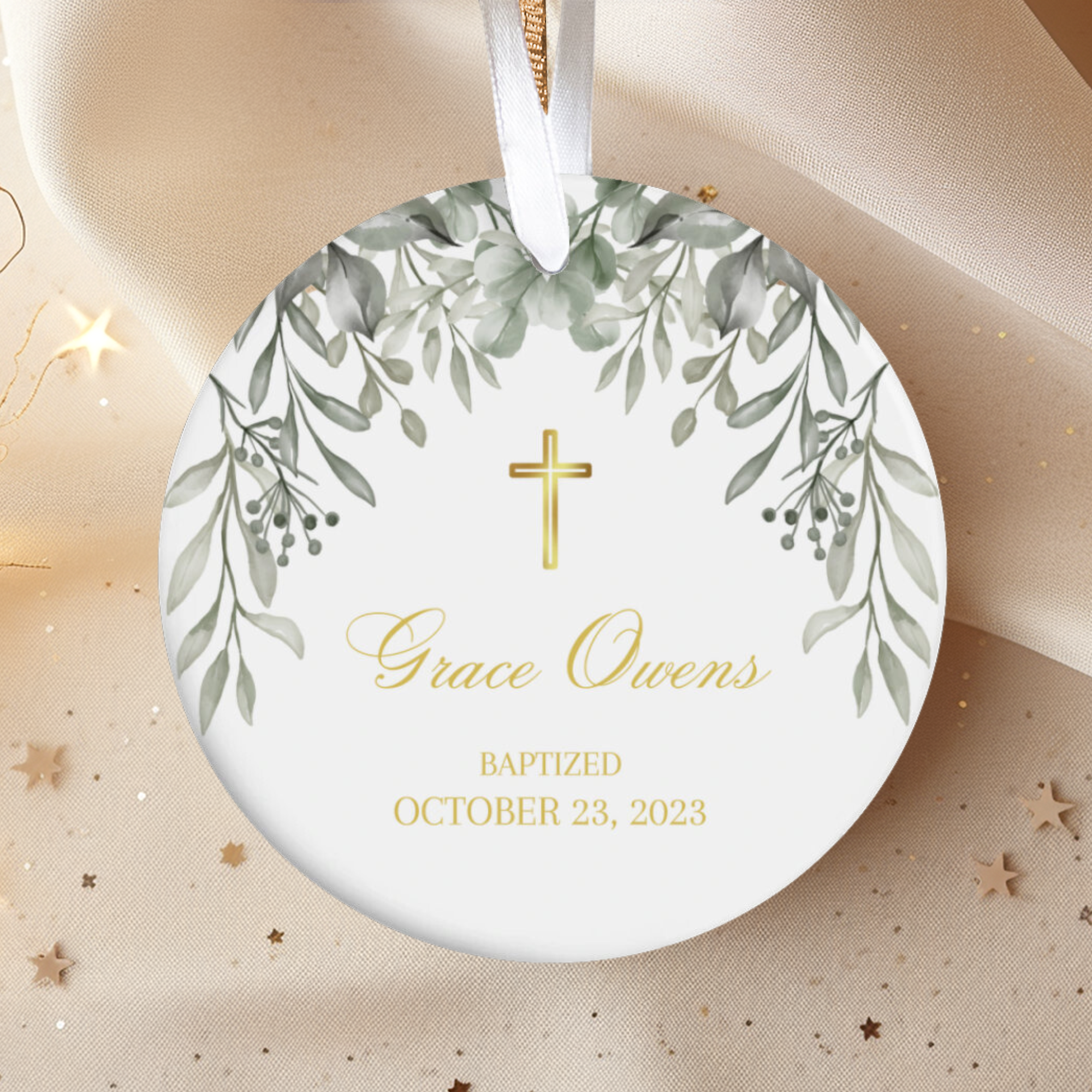 Baptism Ornament - Personalized Keepsake