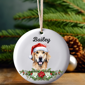 Personalized Dog Breed Ornament With Name - Dog Lover Gift