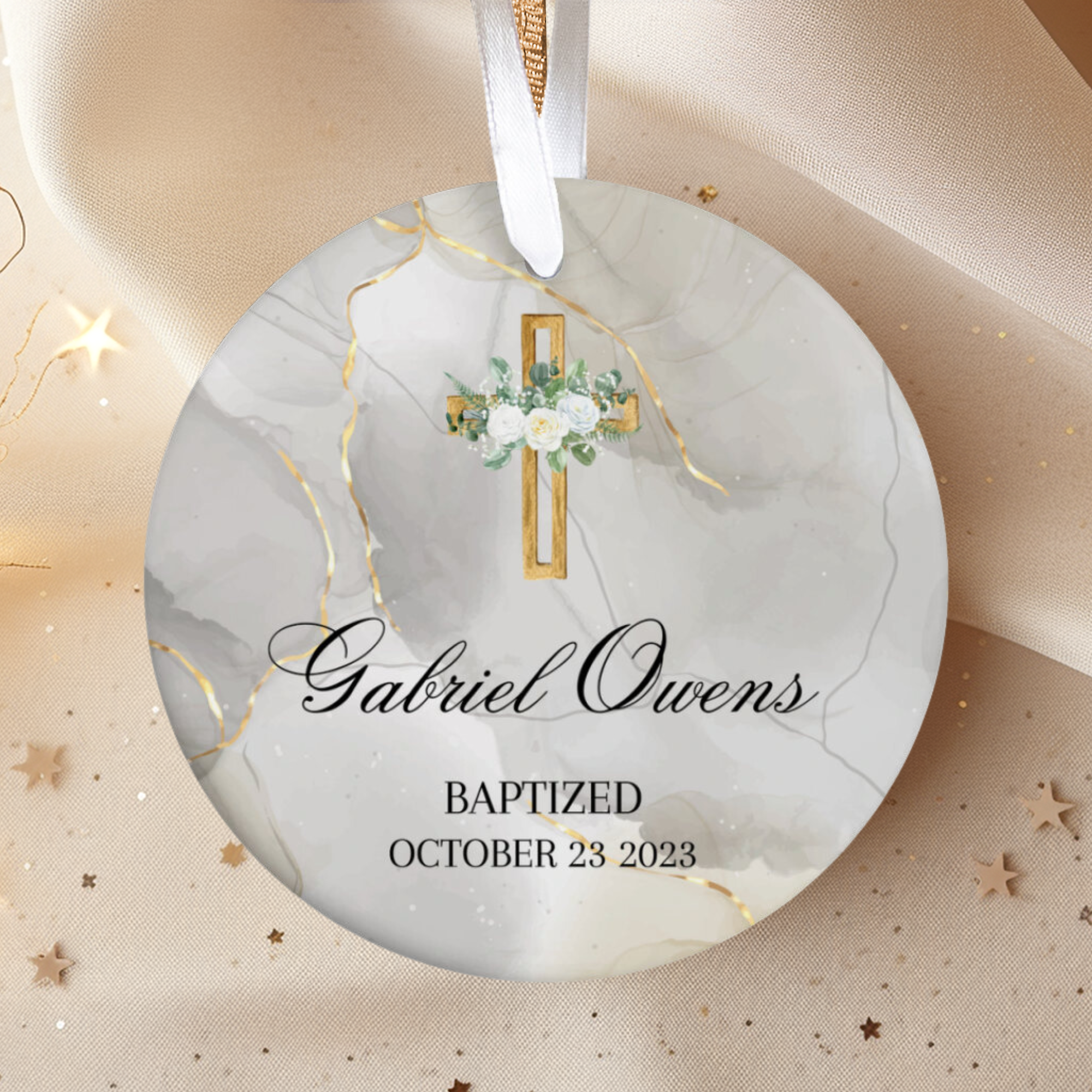 Baptism Ornament - Personalized Keepsake