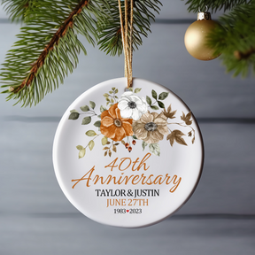 Personalized Anniversary Gift - Couple Anniversary Ornament