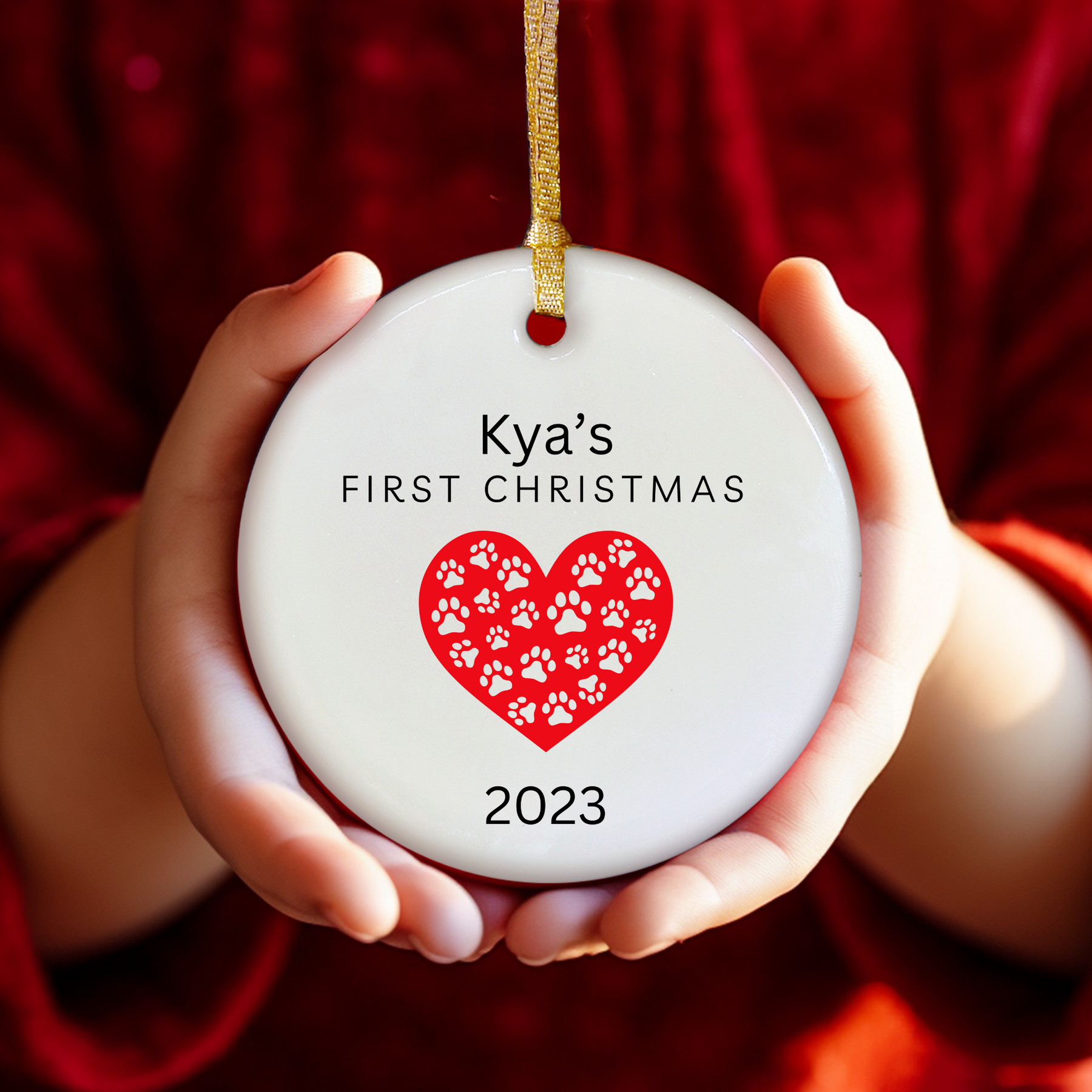 Dog/Cat First Christmas Ornament - Personalized Pet Ornament Keepsake